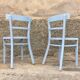 Pair of wooden chairs troquet