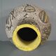 Vallauris ceramic vase signed Bessone décor orchestra instrument music