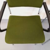 Pair of vintage fabric and chrome armchairs from the 70s