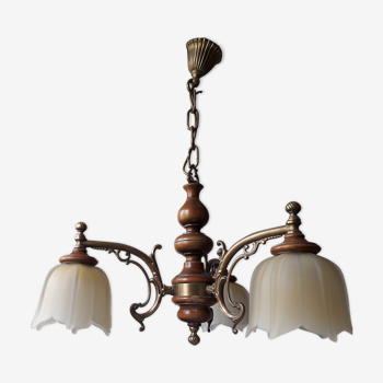 Vintage 3-spoke chandelier
