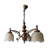 Vintage 3-spoke chandelier