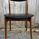 Four teak and black sky chairs, Scandinavian spirit, vintage, 60s
