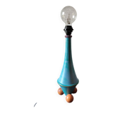 Patinated wooden sculptural lamp – unique piece