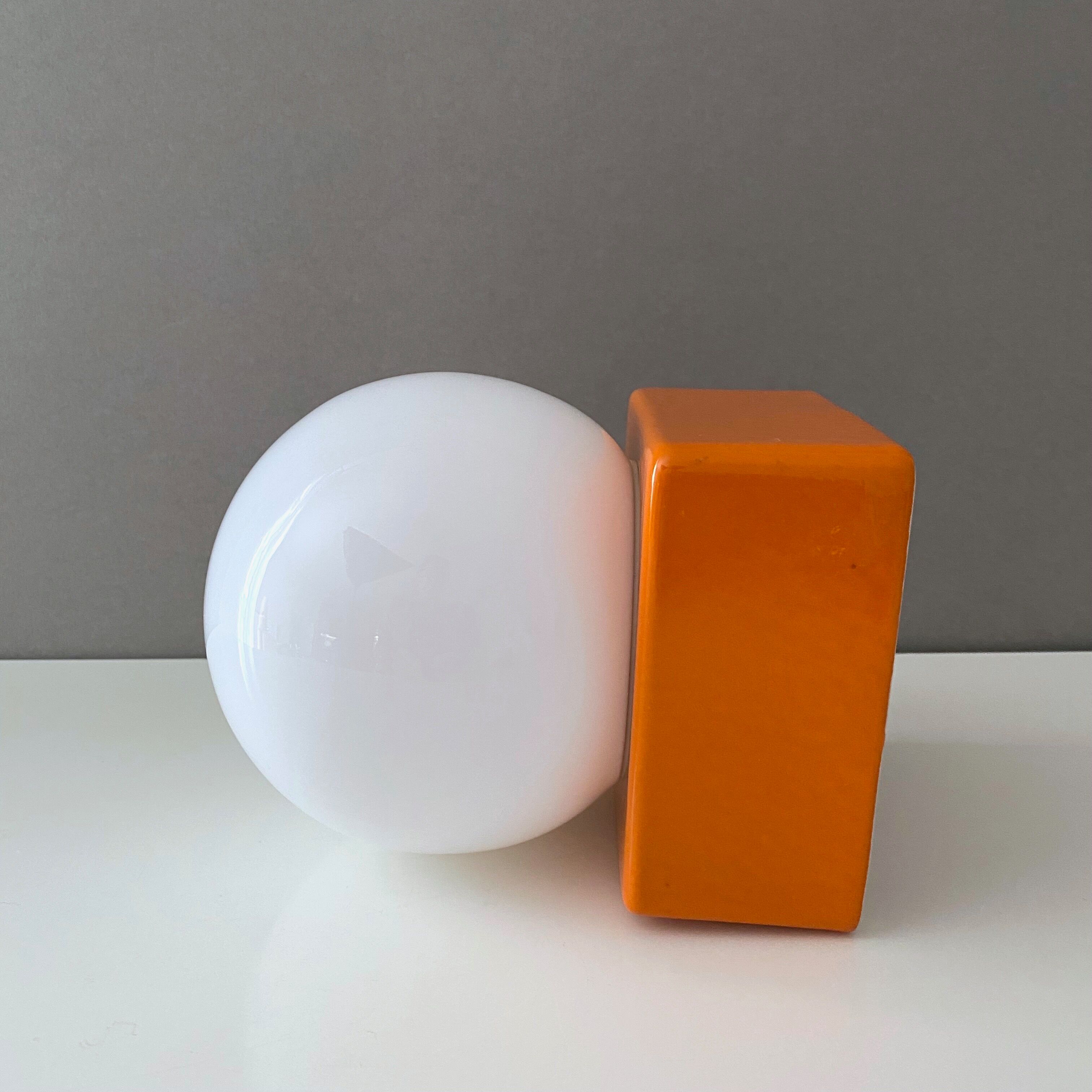 Mid Century ceramic wall lamp by Brunquell