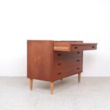 Danish design teak chest of drawers with dressing table, 1960s