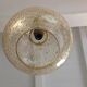 Suspension globe en verre bullé ambré et pailleté /vintage années 60-70