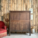 Large antique high oak sideboard