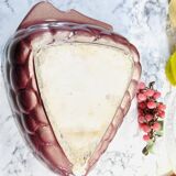 Vintage ceramic slip in the shape of a cluster, oven baking dish.