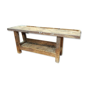 Établi d'ébeniste en bois