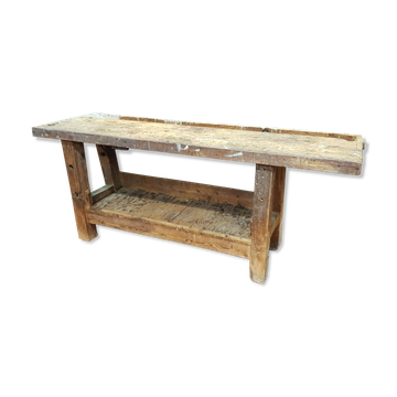 Établi d'ébeniste en bois