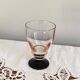 9 verres à vin ou à eau art déco rose et pied noir
