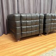 Paire de fauteuils Kubus 8020, conçus par Josef Hoffmann, Wittmann, Autriche