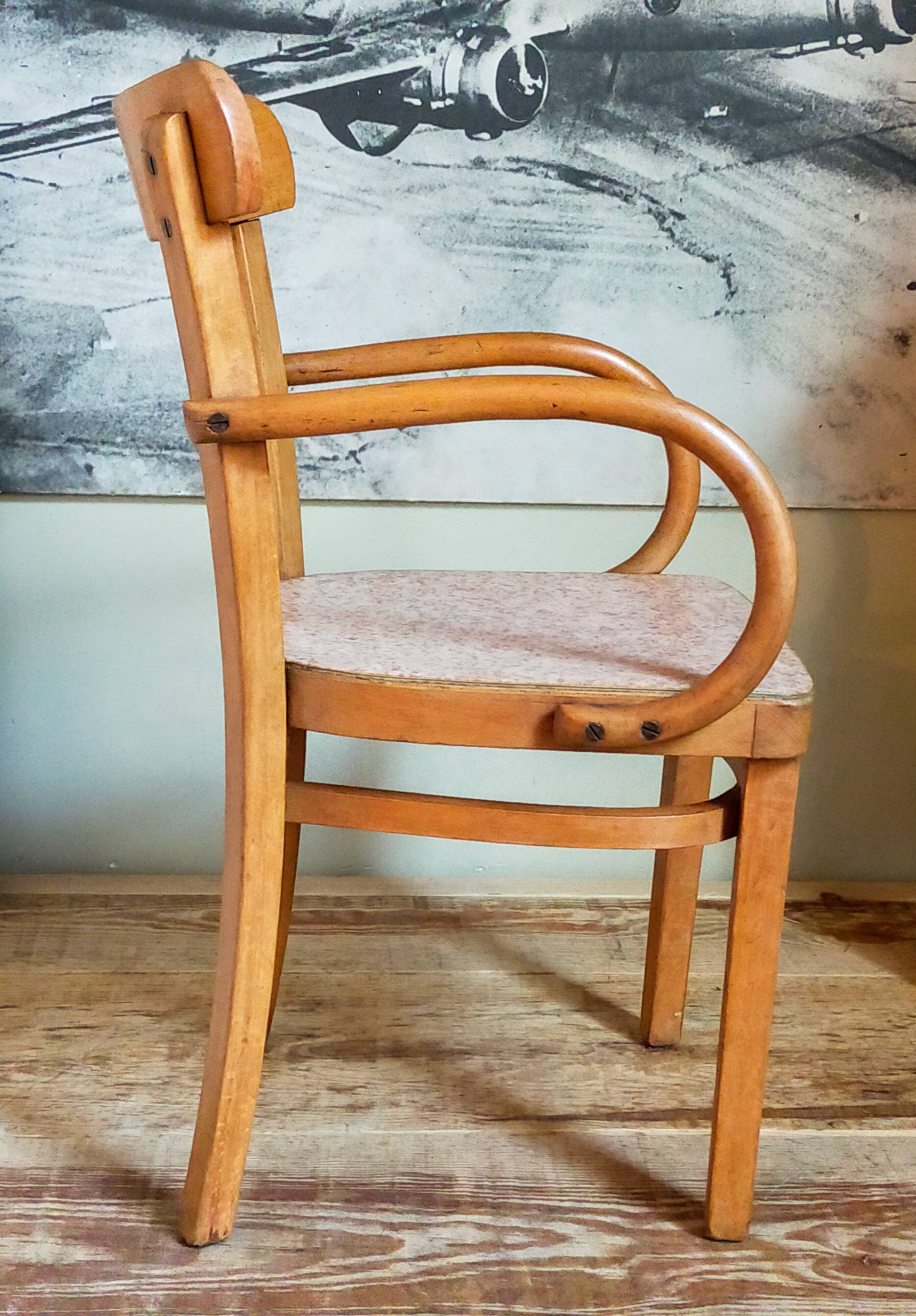 Children's armchair in old bent wood