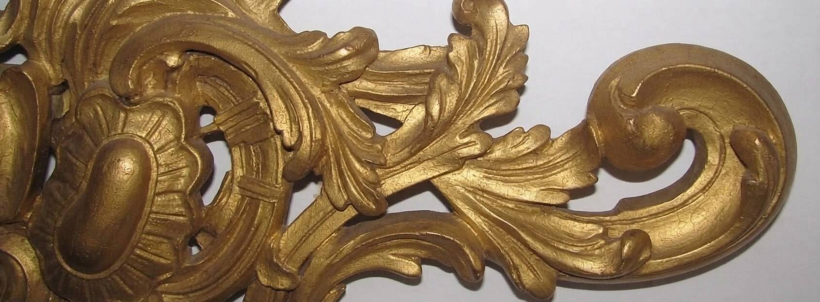 Golden Art Deco wall frieze, 1930-1950