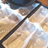 Set of 12 Lorraine crystal glasses