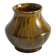 Scandinavian Modern Black and Olive Glazed Ceramic Vase Nittsjö Keramik, 1960s