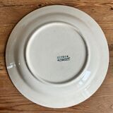 2 Terre de Fer hollow plates, model "Lutèce", Longchamp