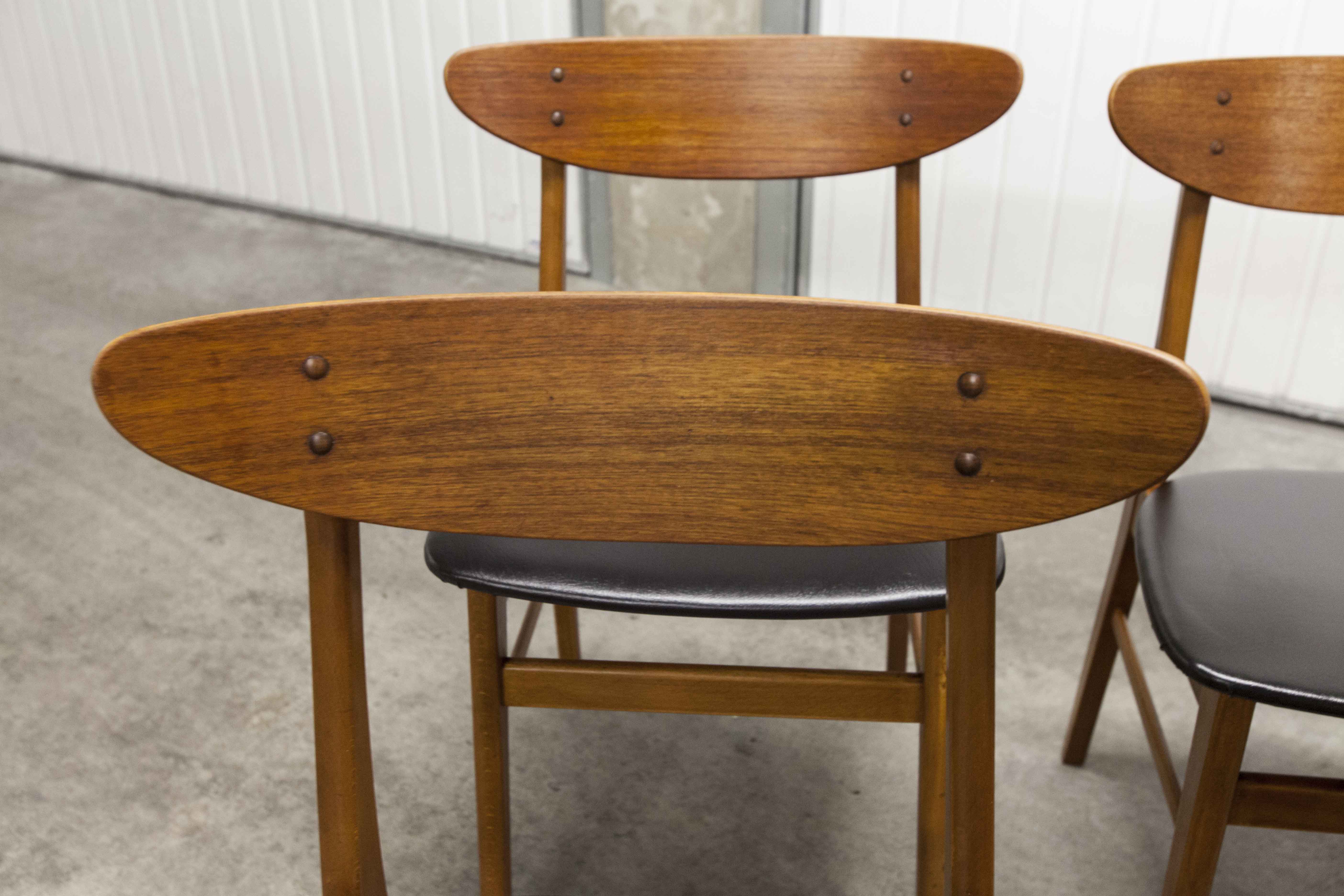 Lot de 6 chaises Farstrup 210 teck en hêtre 1965