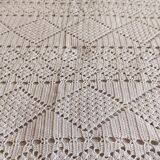 White cotton bedspread, crochet bedspread