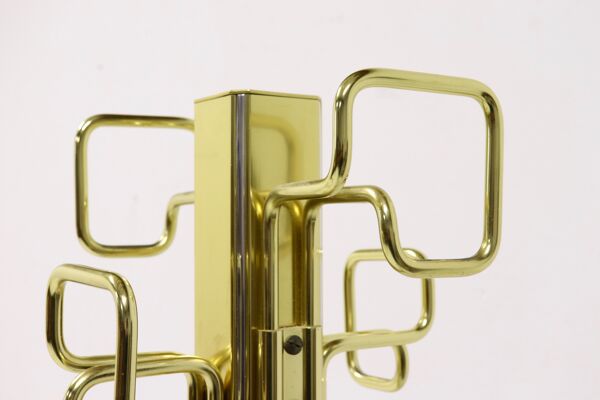 Porte-manteau mi-siècle en laiton chromé Belgo Chrom 1970
