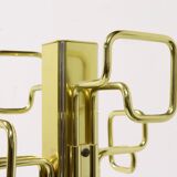 Mid century Belgo Chrom brass & chrome coat rack 1970s