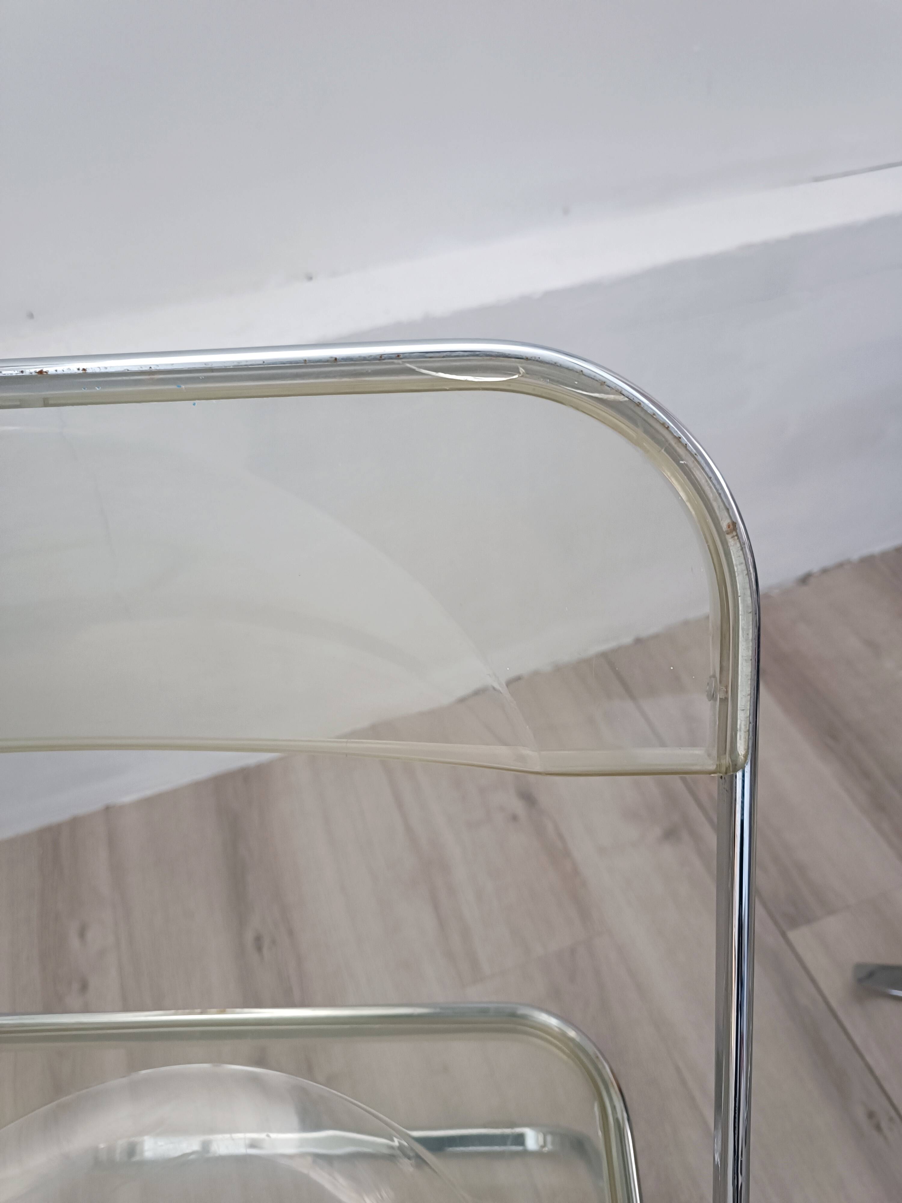 Plia chairs by Giancarlo Piretti for Anonima Castelli 1967 Original edition