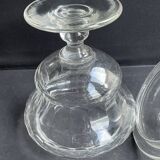 Drageoir with lid - Cut blown glass – 19th century
