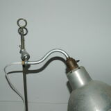 Lampe articulée art-déco laiton nickelé alu