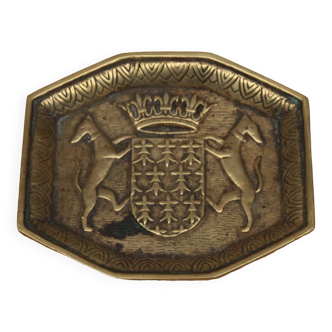 Bronze empty pocket decorated with a coat of arms