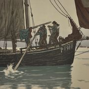 Lithograph by Henri Rivière The Enchantment of the Hours - The Calm Sea
