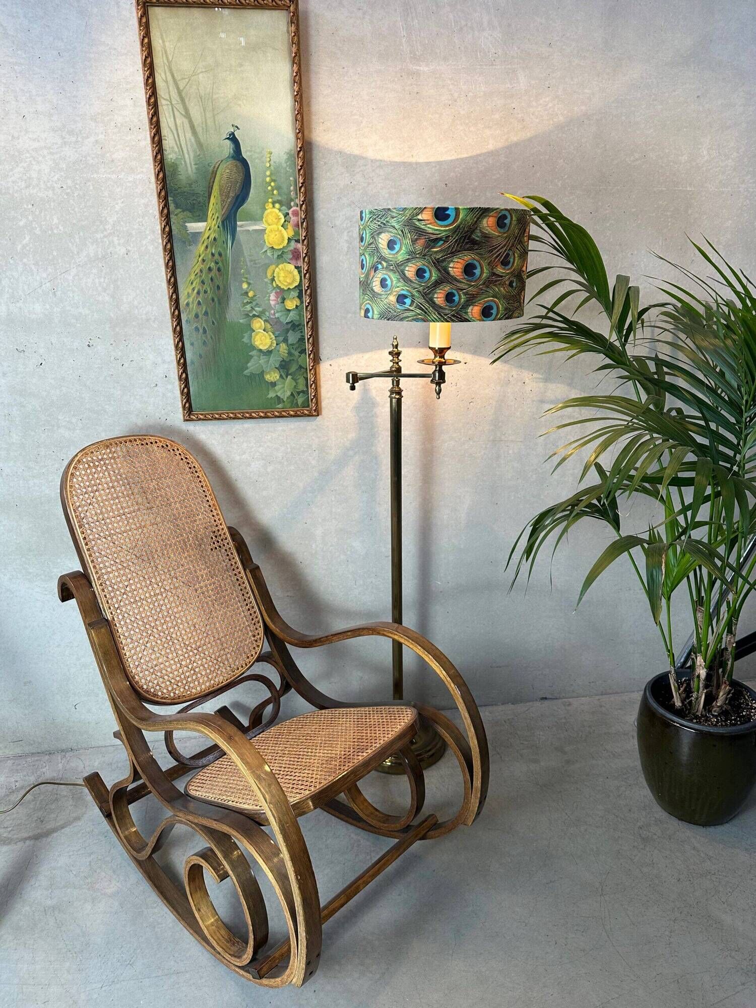 Vintage brass floor lamp