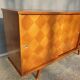 Sideboard 1960 diamond marquetry and showcase 180x45