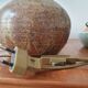 Lampe en grès vintage Baudat