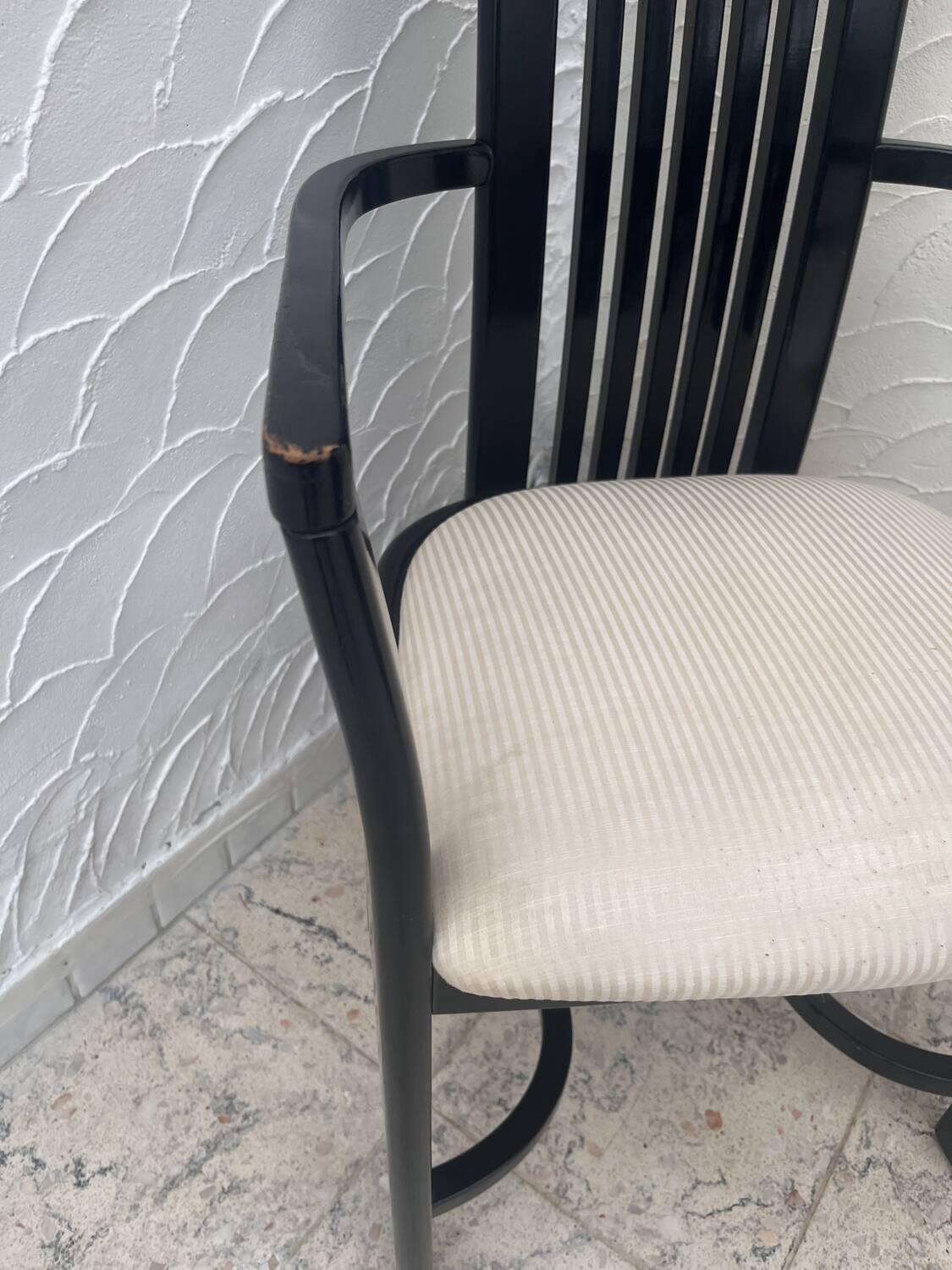 Black wooden designer chair