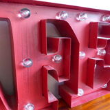 Letters bright vintage cafe red metal