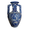 Vase en céramique à motifs bleu et blanc