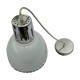 Suspension industrielle blanche et chrome