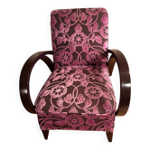 Fauteuil art déco, retapissés, recouvert d'un tissu Pierre Frey