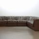 De Sede DS11 Patched Brown Leather Modular Sofa 6 Elements. Germany, 1970s