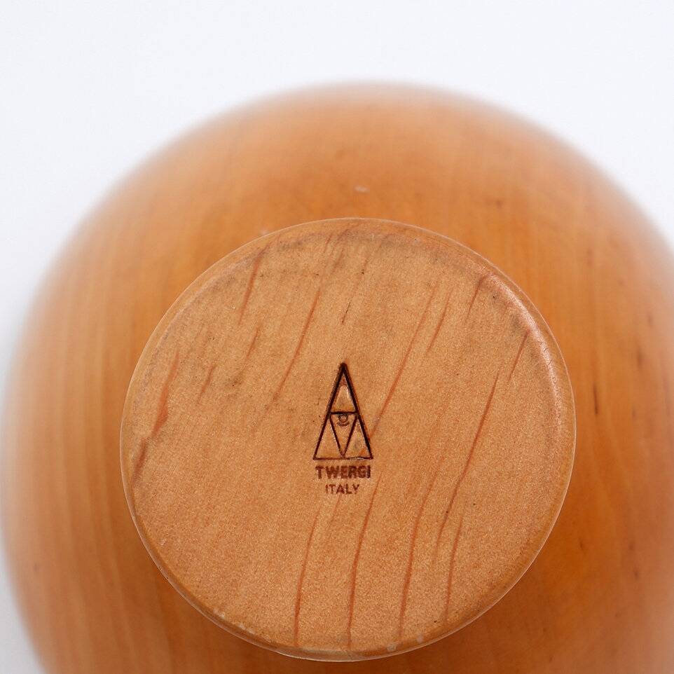 Massimo Iosa Ghini Twergi for Alessi Postmodern Wooden Bowl Memphis Style