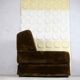 Foam and velvet heater "amber", convertible, France, circa 1970.