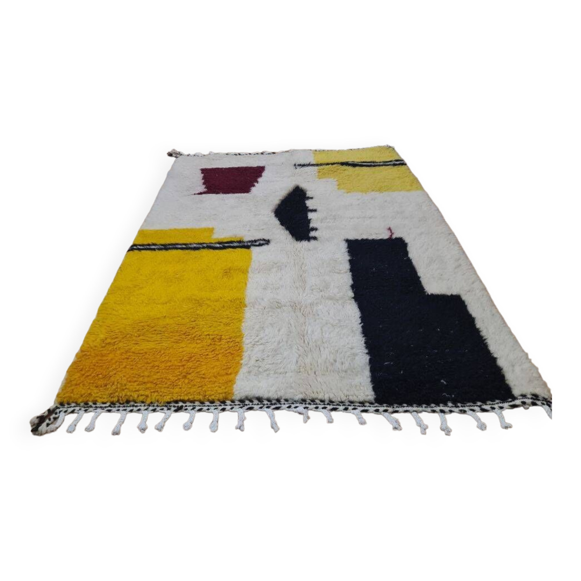 Handmade wool Berber rug 250x150 cm