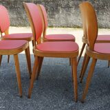 Set of 6 chairs Bistro vintage 60s