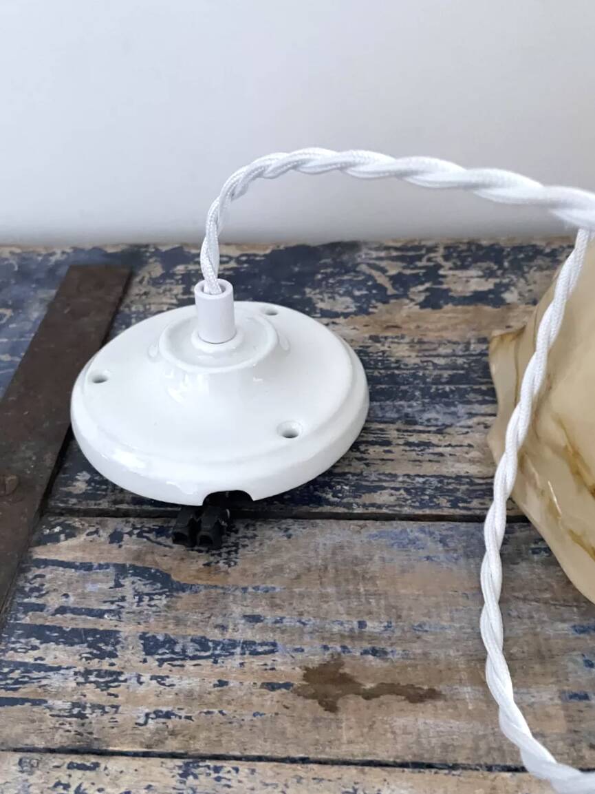 Marbled opaline pendant light