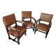 3 fauteuils de style Louis XIII