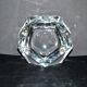 Faceted cut crystal ashtray signed SAINT-LOUIS