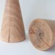 Pair of Wood Candle Holders in Danish Design Style, 1970's