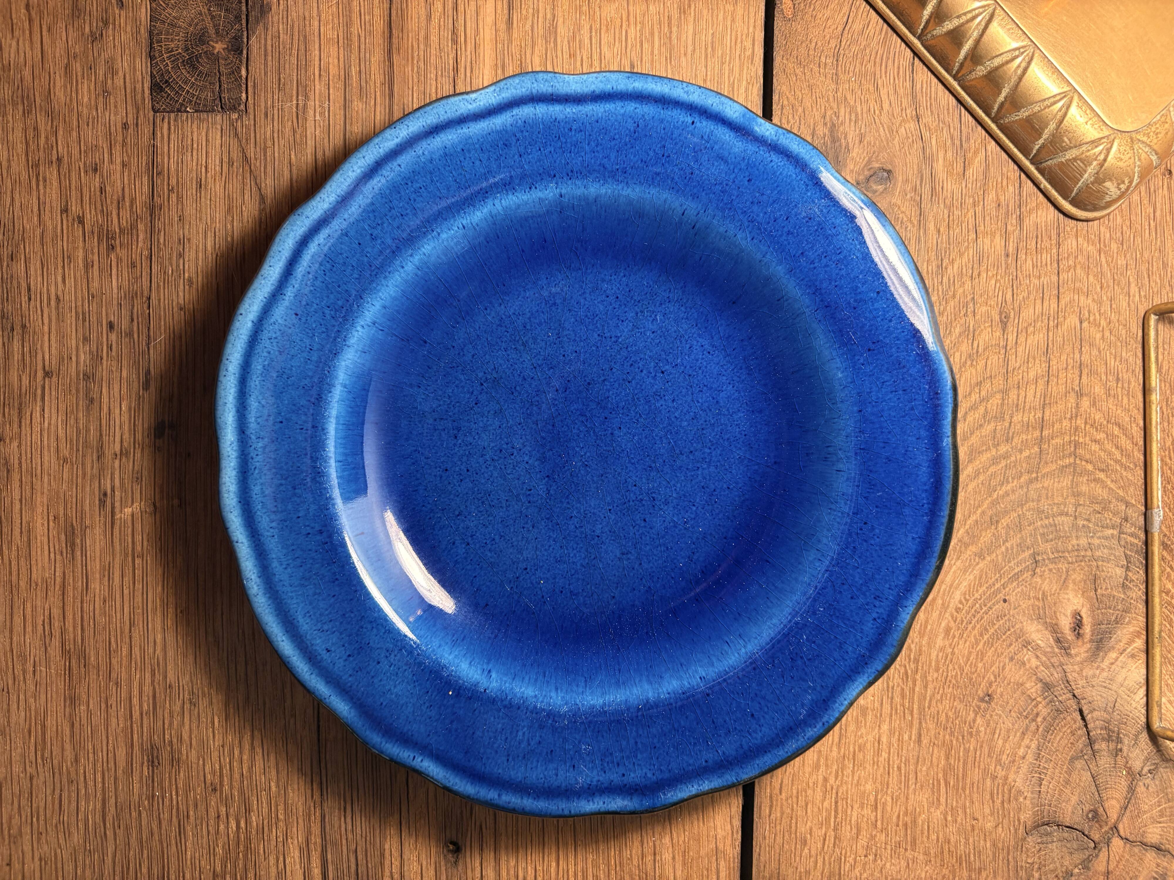 Blue ceramic plate – Milon Pottery (Dieulefit)