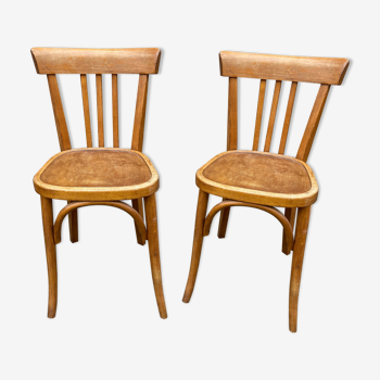 Paire de chaises bistrot Fischel vintage