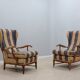 Mid century high back armchairs FRAMAR 1950s